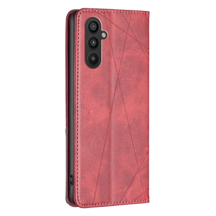 Custodia pelle magnetica con trama a rombo per Samsung Galaxy A25 5G, M34 5G