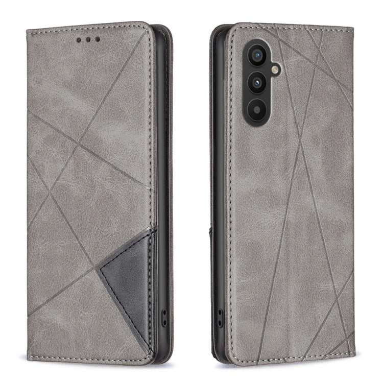 Custodia pelle magnetica con trama a rombo per Samsung Galaxy A25 5G, M34 5G