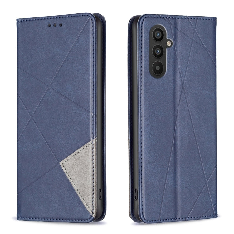 Custodia pelle magnetica con trama a rombo per Samsung Galaxy A25 5G, M34 5G