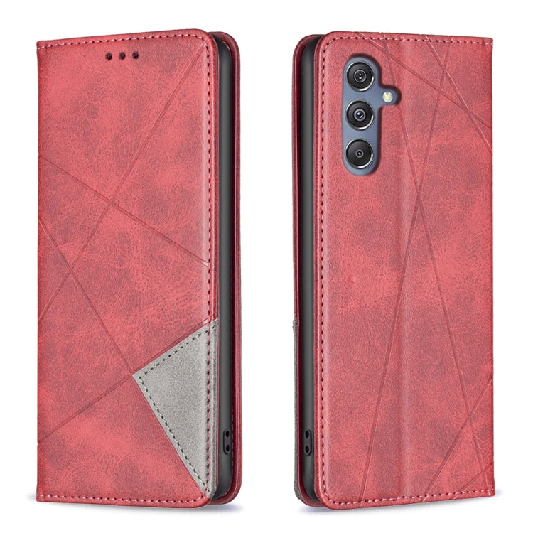 Custodia pelle magnetica con trama a rombo per Samsung Galaxy A25 5G, M34 5G