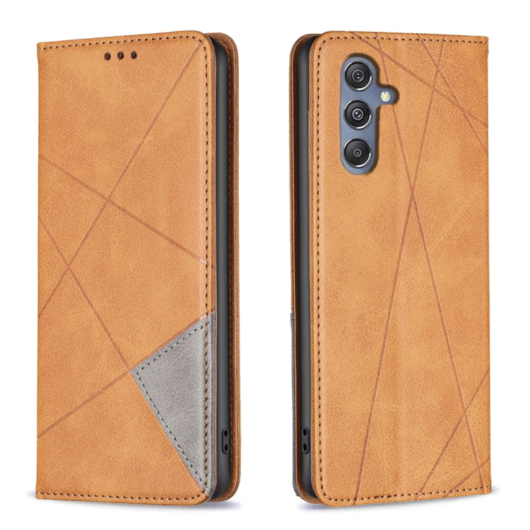 Custodia pelle magnetica con trama a rombo per Samsung Galaxy A25 5G, M34 5G