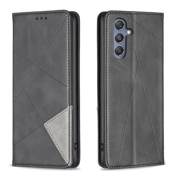 Custodia pelle magnetica con trama a rombo per Samsung Galaxy A25 5G, M34 5G