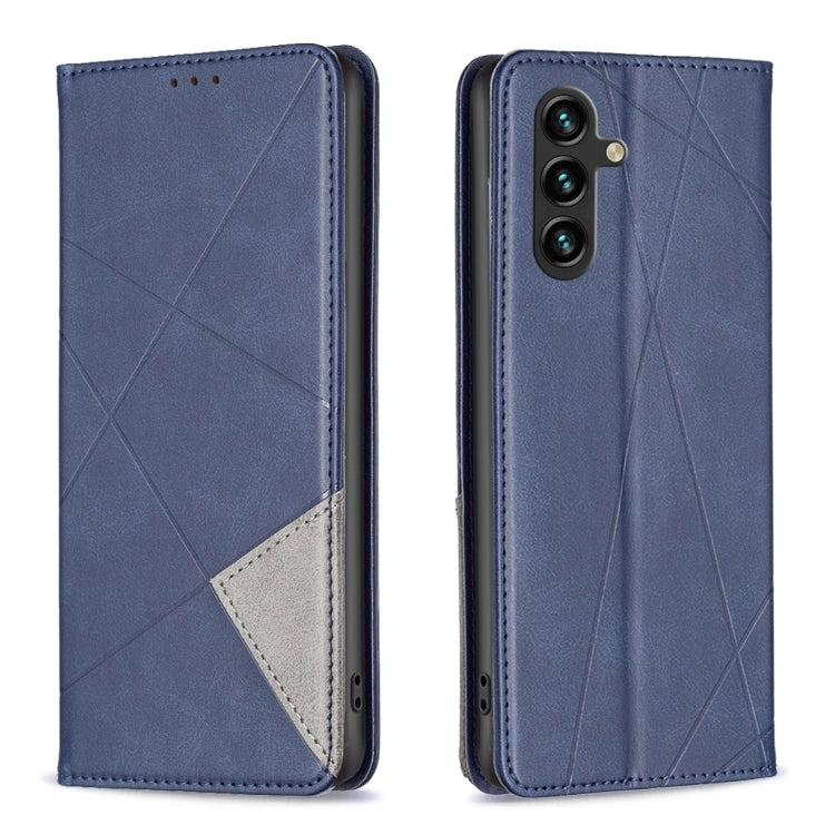 Custodia pelle magnetica con trama a rombo per Samsung Galaxy A25 5G, M34 5G