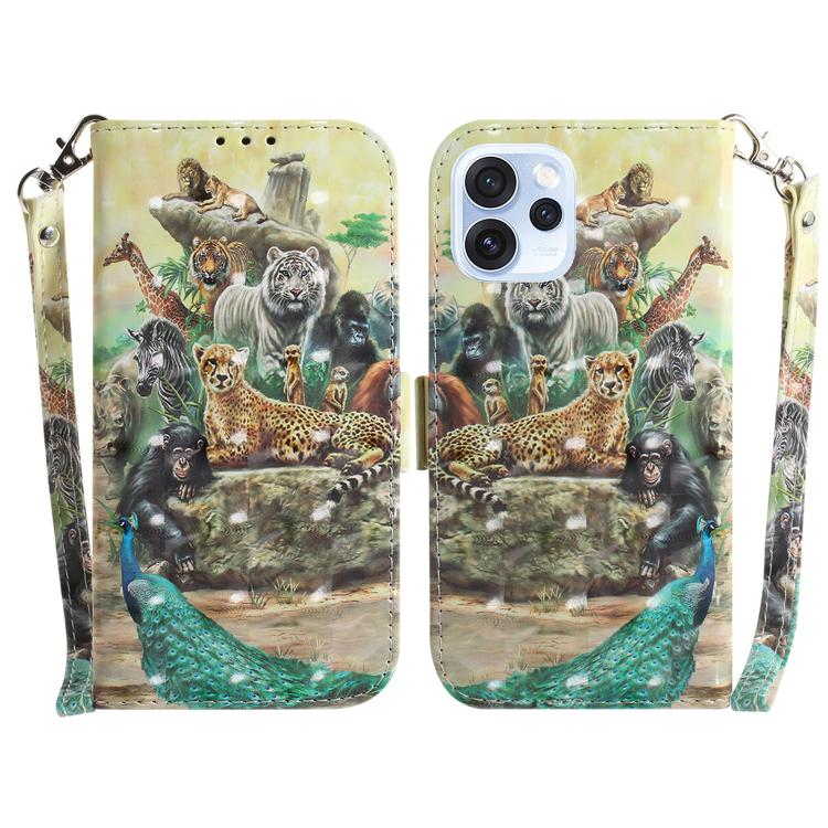 Custodia per telefono in pelle flip orizzontale colorata 3D, For OPPO A6 / A6s / A6t / A6x 4G / 5G Global, For OPPO Reno15 Pro Max 5G / Reno15 Pro India