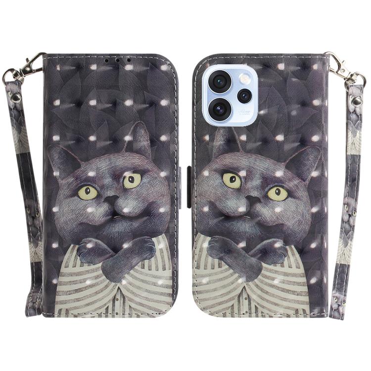 Custodia per telefono in pelle flip orizzontale colorata 3D, For OPPO A6 / A6s / A6t / A6x 4G / 5G Global, For OPPO Reno15 Pro Max 5G / Reno15 Pro India