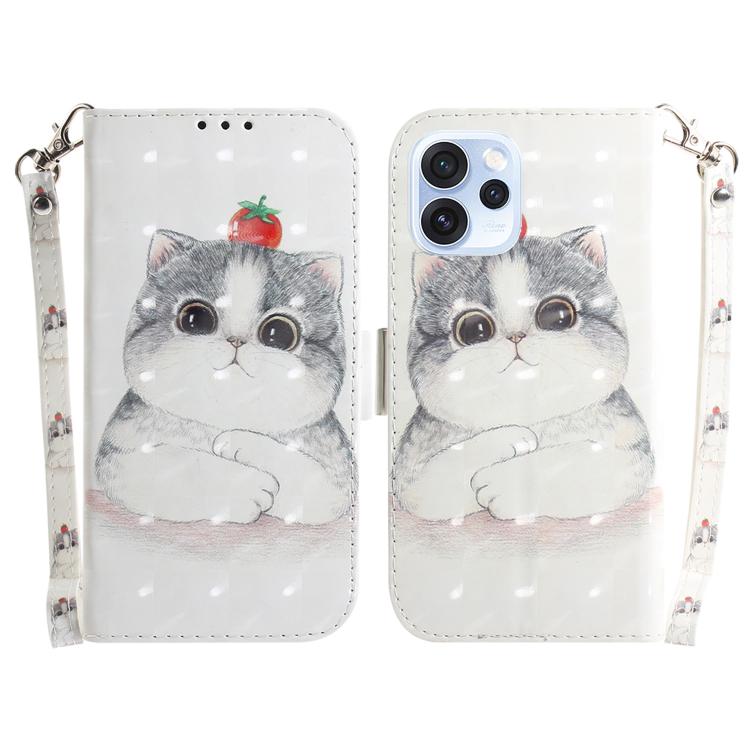 Custodia per telefono in pelle flip orizzontale colorata 3D, For OPPO A6 / A6s / A6t / A6x 4G / 5G Global, For OPPO Reno15 Pro Max 5G / Reno15 Pro India
