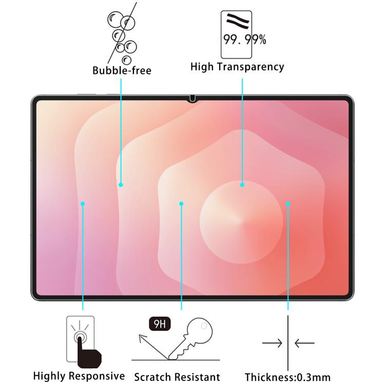 Pellicola vetro temperato 9H per Galaxy Tab S12+ 12.4"