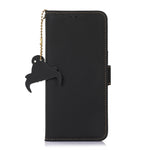 Custodia per telefono in pelle magnetica RFID in vera pelle, For Asus Zenfone 10 / Zenfone 9