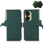 Custodia per telefono in pelle magnetica RFID in vera pelle, For Asus Zenfone 10 / Zenfone 9