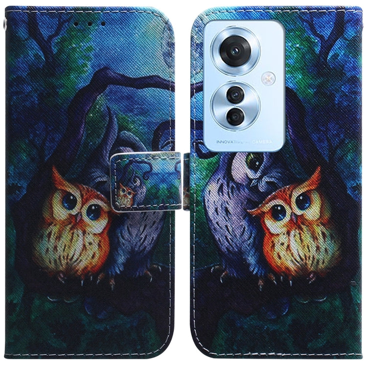 Custodia per cellulare in pelle flip con disegno colorato, For OPPO Reno11 F Global, For OPPO Reno11 Global