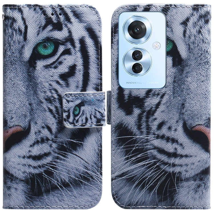 Custodia per cellulare in pelle flip con disegno colorato, For OPPO Reno11 F Global, For OPPO Reno11 Global