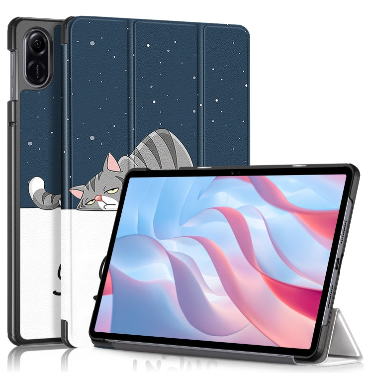 Custodia per tablet in pelle con supporto a 3 pieghe con disegno colorato, For Honor Pad X9 / X8 Pro 11.5