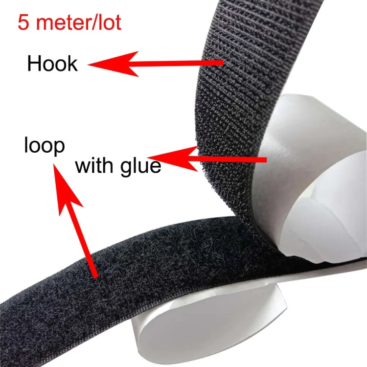 Accessori tessili in nylon con chiusura a strappo 2.5cm