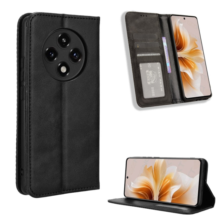 Custodia per telefono in pelle con trama retrò con fibbia magnetica, For OPPO Reno12 5G Global, For OPPO F27 Pro 5G / F27 Pro+ 5G, For OPPO A60 4G, For OPPO A3 Pro 5G, For OPPO A3 Pro 5G Global, For OPPO Reno11 F 5G / F25 Pro 5G