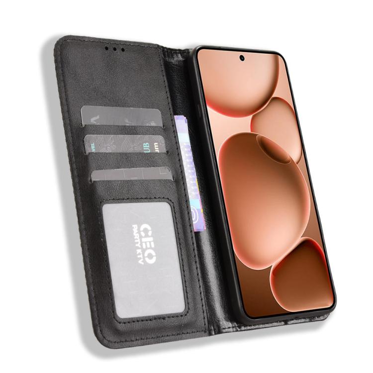 Custodia per telefono in pelle con trama retrò con fibbia magnetica, For OPPO F29 Pro 5G, For OPPO F29 5G Global, For OPPO A5 Pro Global, For OPPO Reno13 Pro 5G Global, For OPPO Reno13 5G Global, For OPPO Reno13 F 4G / 5G