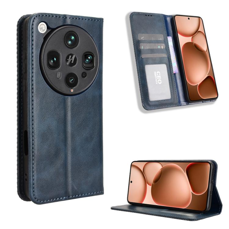 Custodia per telefono in pelle con trama retrò con fibbia magnetica, For OPPO F29 Pro 5G, For OPPO F29 5G Global, For OPPO A5 Pro Global, For OPPO Reno13 Pro 5G Global, For OPPO Reno13 5G Global, For OPPO Reno13 F 4G / 5G