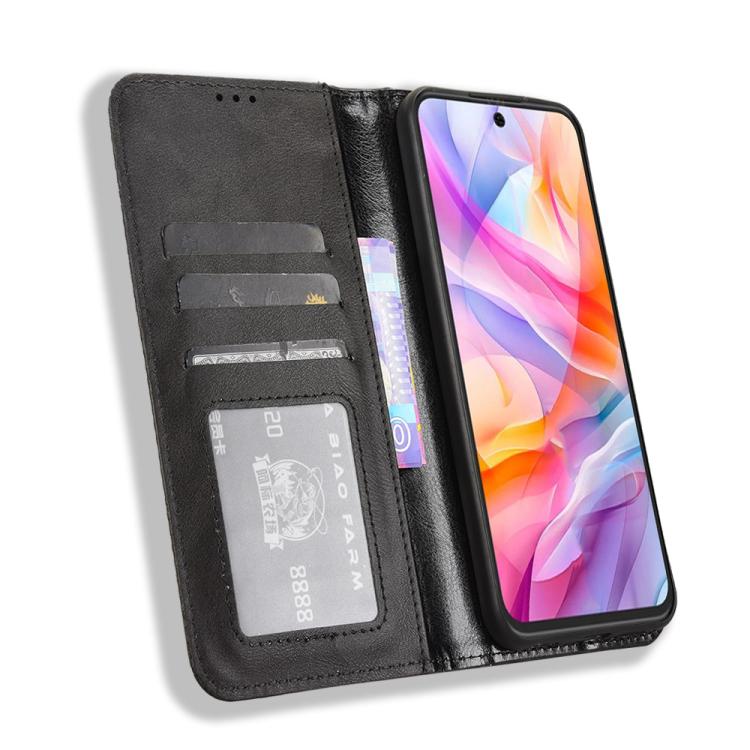 Custodia per telefono in pelle con trama retrò con fibbia magnetica, For ZTE Blade A35 Lite, For ZTE Blade V70 4G, For ZTE nubia Red Magic 10 Pro / 10 Pro+, For ZTE Blade V60 Design, For ZTE Blade A75 5G, For ZTE Blade A75 4G