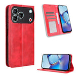 Custodia per telefono in pelle con trama retrò con fibbia magnetica, For ZTE nubia Air, For ZTE nubia Z80 Ultra, For ZTE nubia RedMagic 11 Pro / 11 Pro+, For ZTE Blade A76 4G, For ZTE Blade A76 5G, For ZTE Blade A36 4G