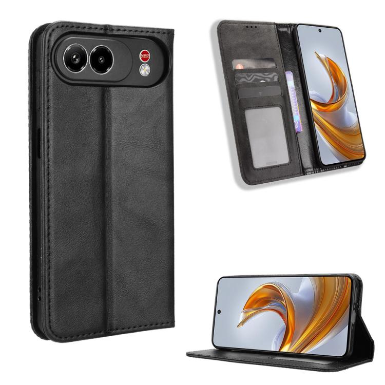 Custodia per telefono in pelle con trama retrò con fibbia magnetica, For ZTE Kantan Sumaho5 A601ZT, For ZTE nubia Neo 5 Pro 5G, For ZTE nubia Neo 5 5G, For ZTE nubia P9 Pro 5G / Optus X Pro 2 5G, For ZTE nubia Neo 5 GT 5G, For ZTE Optus X Value 5G