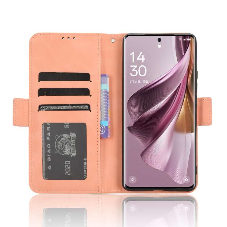 Custodia per telefono in pelle con slot per schede di consistenza al polpaccio, For OPPO A78 4G, For OPPO Find X8 Pro, For OPPO Reno7 A