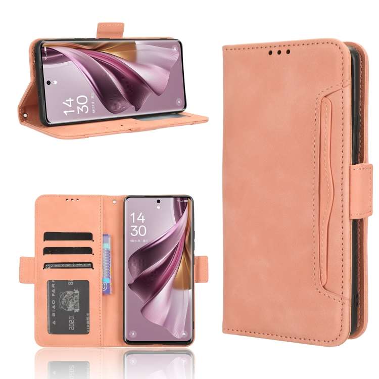 Custodia per telefono in pelle con slot per schede di consistenza al polpaccio, For OPPO A78 4G, For OPPO Find X8 Pro, For OPPO Reno7 A
