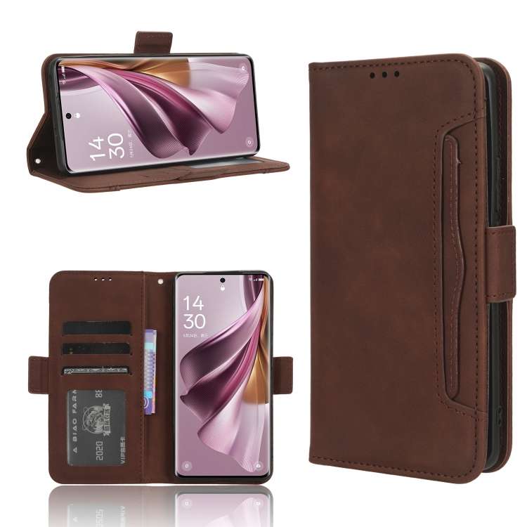 Custodia per telefono in pelle con slot per schede di consistenza al polpaccio, For OPPO A78 4G, For OPPO Find X8 Pro, For OPPO Reno7 A