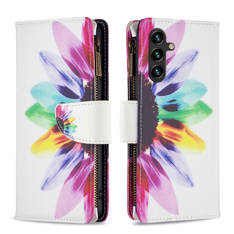 Custodia in pelle con cerniera per Samsung Galaxy A25 5G