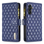 Custodia portafoglio in pelle con cerniera per Samsung Galaxy S24