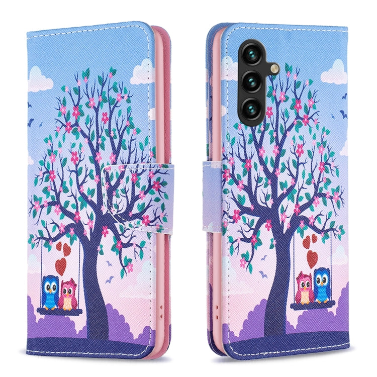 Custodia in pelle con motivo per Samsung Galaxy A25 5G
