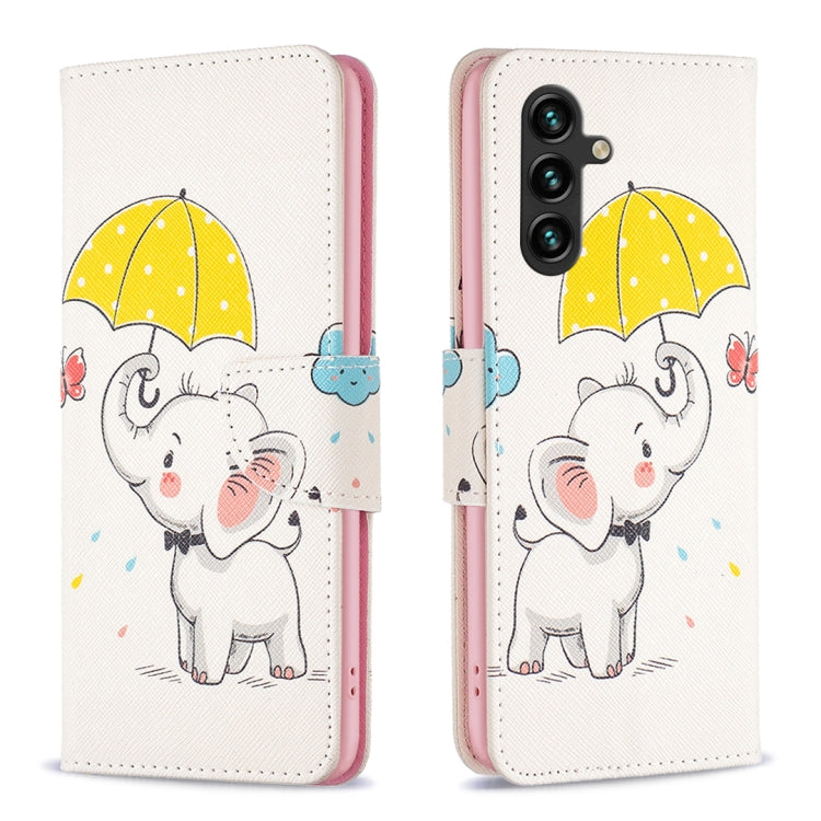 Custodia in pelle con motivo per Samsung Galaxy A25 5G
