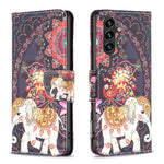 Custodia in pelle con motivo per Samsung Galaxy A25 5G