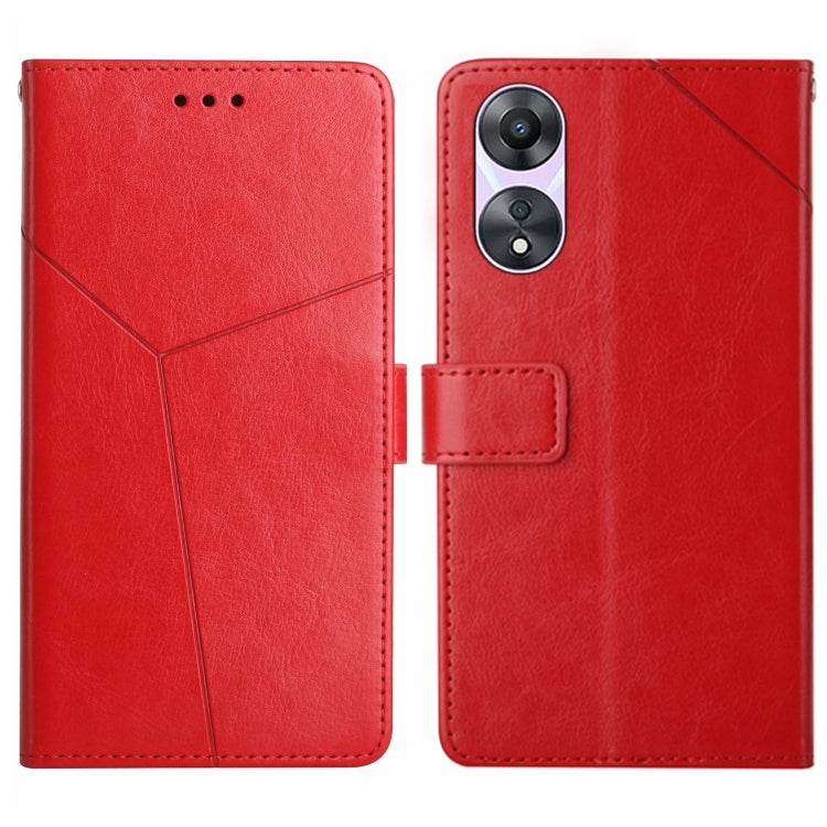 Custodia per cellulare in pelle con motivo a Y a forma di Y, For OPPO Reno11 F 5G/F25 Pro 5G, For OPPO A18 / A38 4G, For OPPO A58 4G, For OPPO Reno10 Global / Reno10 Pro Global