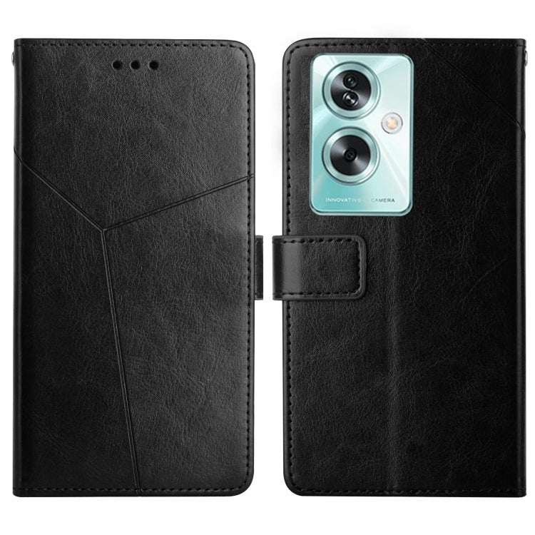 Custodia per cellulare in pelle con motivo a Y a forma di Y, For OPPO Reno11 F 5G/F25 Pro 5G, For OPPO A18 / A38 4G, For OPPO A58 4G, For OPPO Reno10 Global / Reno10 Pro Global