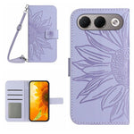 Skin Feel Custodia per telefono in pelle con flip in rilievo Sun Flower con cordino, For OPPO A7 Pro 5G, For OPPO Find X10 5G