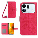 Skin Feel Custodia per telefono in pelle con flip in rilievo Sun Flower con cordino, For OPPO A7 Pro 5G, For OPPO Find X10 5G
