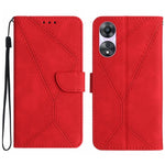 Custodia per telefono in pelle goffrata con cuciture, For OPPO Reno11 F 5G/F25 Pro 5G, For OPPO A18 / A38 4G, For OPPO A58 4G, For OPPO Reno10 Global / Reno10 Pro Global