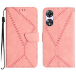 Custodia per telefono in pelle goffrata con cuciture, For OPPO Reno11 F 5G/F25 Pro 5G, For OPPO A18 / A38 4G, For OPPO A58 4G, For OPPO Reno10 Global / Reno10 Pro Global