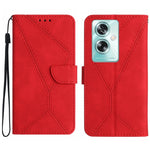 Custodia per telefono in pelle goffrata con cuciture, For OPPO Reno11 F 5G/F25 Pro 5G, For OPPO A18 / A38 4G, For OPPO A58 4G, For OPPO Reno10 Global / Reno10 Pro Global