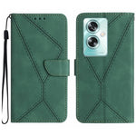 Custodia per telefono in pelle goffrata con cuciture, For OPPO Reno11 F 5G/F25 Pro 5G, For OPPO A18 / A38 4G, For OPPO A58 4G, For OPPO Reno10 Global / Reno10 Pro Global