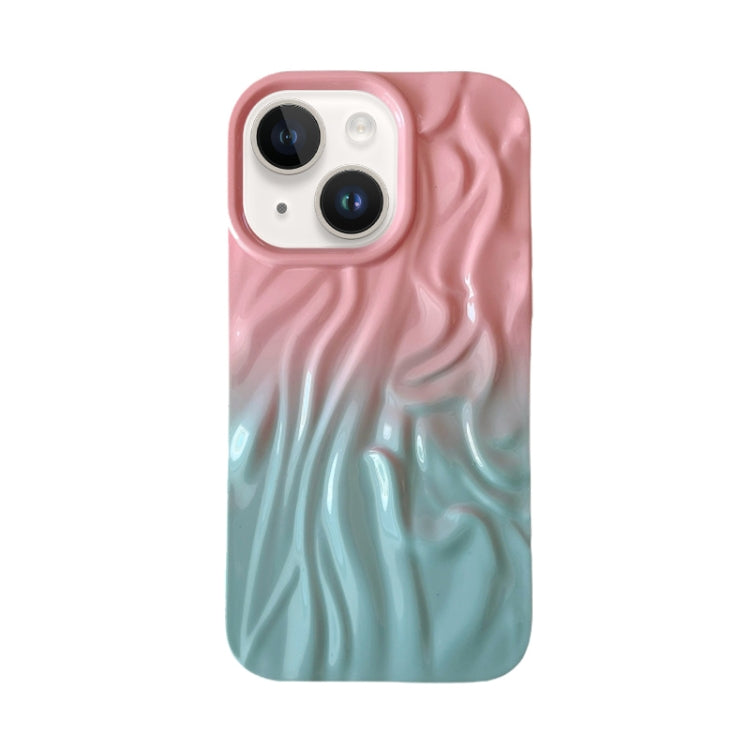Custodia per cellulare in TPU con sensazione oleosa e sfumata di rughe, For iPhone 15, For iPhone 14, For iPhone 14 Pro, For iPhone 14 Pro Max