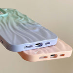Custodia per cellulare in TPU con sensazione oleosa e sfumata di rughe, For iPhone 15, For iPhone 14, For iPhone 14 Pro, For iPhone 14 Pro Max