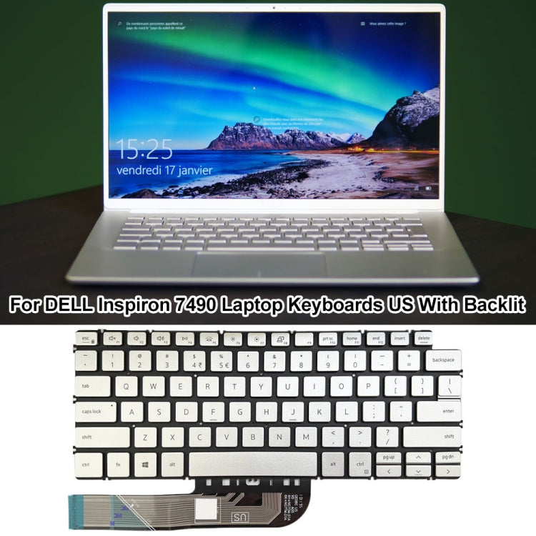 Tastiera retroilluminata USA per Dell Inspiron 7490 Vostro 5390