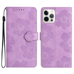 Custodia per cellulare in pelle con motivo floreale in rilievo, For iPhone 14 Pro Max, For iPhone 13 Pro Max, For iPhone 13 Pro, For iPhone 13