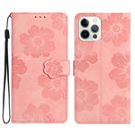 Custodia per cellulare in pelle con motivo floreale in rilievo, For iPhone 14 Pro Max, For iPhone 13 Pro Max, For iPhone 13 Pro, For iPhone 13