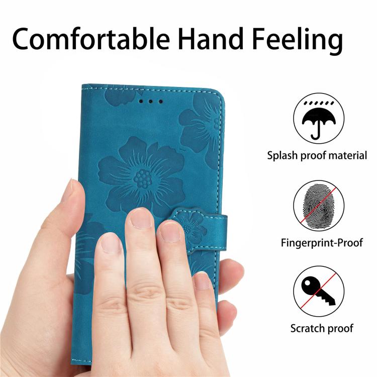 Custodia per cellulare in pelle con motivo floreale in rilievo, For iPhone 16e / 17e, For iPhone 17 Pro Max, For iPhone 17 Pro, For iPhone 17