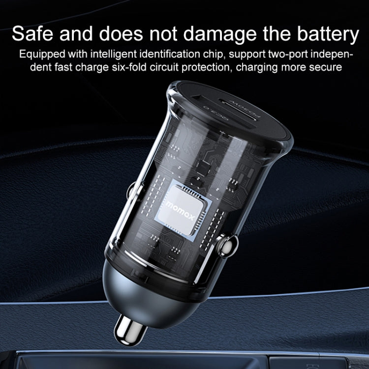 Caricabatterie auto MOMAX UC18 30W Dual Port QC3.0