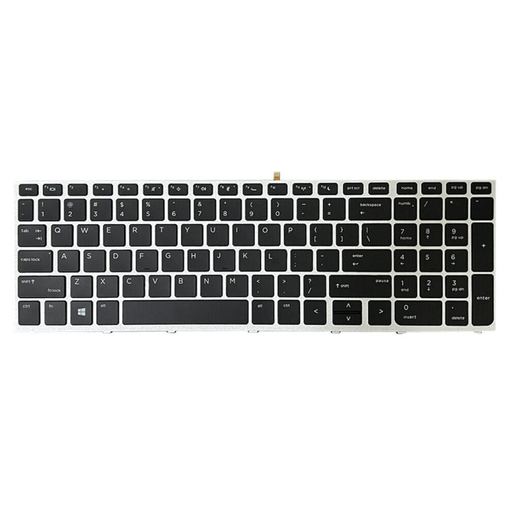 Tastiera retroilluminata con cornice argento per HP ProBook 650 G