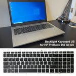 Tastiera retroilluminata con cornice argento per HP ProBook 650 G