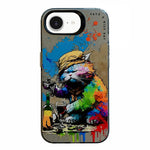 Serie di dipinti a olio con motivo animale PC + custodia per telefono in TPU, For iPhone 7 / 8 / SE 2020
