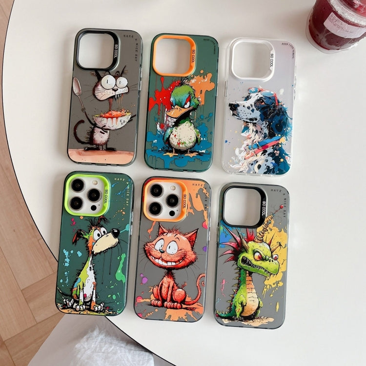 Serie di dipinti a olio con motivo animale PC + custodia per telefono in TPU, For iPhone 7 / 8 / SE 2020